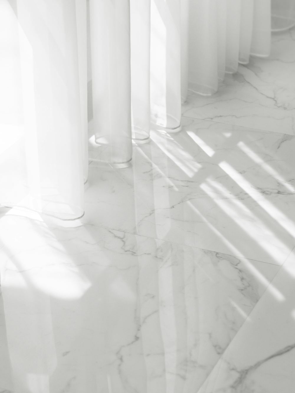 Elegant polished marble showroom floor